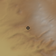 Shaded relief of the 53 km around Geghard, drawn from the GMTED2010 grid