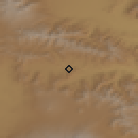 Shaded relief of the 53 km around Geghasar, drawn from the GMTED2010 grid