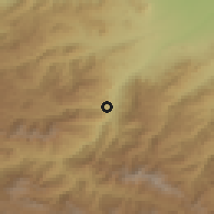 Shaded relief of the 53 km around Getahovit, drawn from the GMTED2010 grid