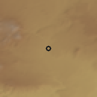 Shaded relief of the 53 km around Getap, drawn from the GMTED2010 grid