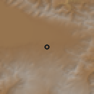 Shaded relief of the 53 km around Akunk, drawn from the GMTED2010 grid
