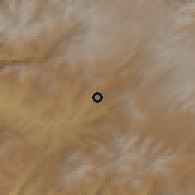 Shaded relief of the 53 km around Gndevaz, drawn from the GMTED2010 grid