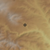 Shaded relief of the 53 km around Goris, drawn from the GMTED2010 grid