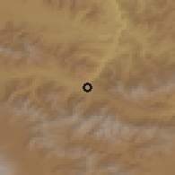 Shaded relief of the 53 km around Gugark, drawn from the GMTED2010 grid
