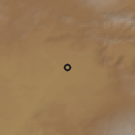 Shaded relief of the 53 km around Gyumri, drawn from the GMTED2010 grid