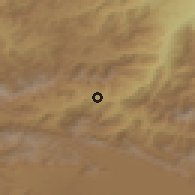 Shaded relief of the 53 km around Haghartsin, drawn from the GMTED2010 grid