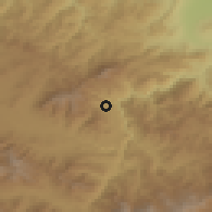 Shaded relief of the 53 km around Hagvi, drawn from the GMTED2010 grid