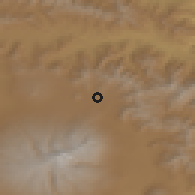 Shaded relief of the 53 km around Alagyaz, drawn from the GMTED2010 grid