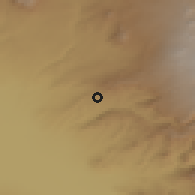 Shaded relief of the 53 km around Hatsavan, drawn from the GMTED2010 grid