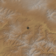 Shaded relief of the 53 km around Hatsavan, drawn from the GMTED2010 grid