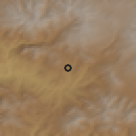Shaded relief of the 53 km around Herher, drawn from the GMTED2010 grid