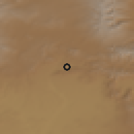 Shaded relief of the 53 km around Hoghmik, drawn from the GMTED2010 grid