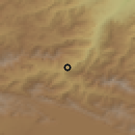 Shaded relief of the 53 km around Hovk, drawn from the GMTED2010 grid