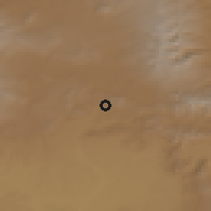 Shaded relief of the 53 km around Hovtun, drawn from the GMTED2010 grid