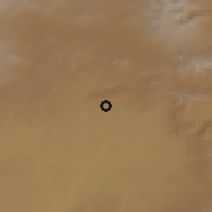 Shaded relief of the 53 km around Hovuni, drawn from the GMTED2010 grid