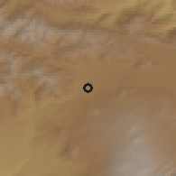 Shaded relief of the 53 km around Hrazdan, drawn from the GMTED2010 grid