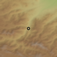 Shaded relief of the 53 km around Ijevan, drawn from the GMTED2010 grid