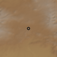 Shaded relief of the 53 km around Alvar, drawn from the GMTED2010 grid