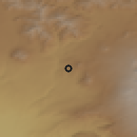 Shaded relief of the 53 km around Jraber, drawn from the GMTED2010 grid