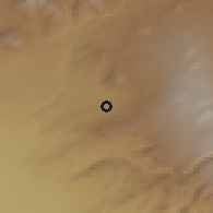 Shaded relief of the 53 km around Kamaris, drawn from the GMTED2010 grid