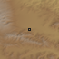 Shaded relief of the 53 km around Katnaghbyur, drawn from the GMTED2010 grid