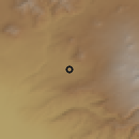 Shaded relief of the 53 km around Katnaghbyur, drawn from the GMTED2010 grid