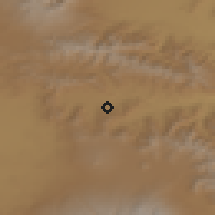 Shaded relief of the 53 km around Katnajur, drawn from the GMTED2010 grid
