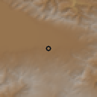 Shaded relief of the 53 km around Khachaghbyur, drawn from the GMTED2010 grid