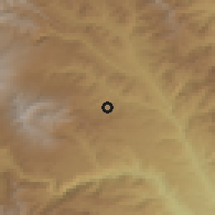 Shaded relief of the 53 km around Khnatsakh, drawn from the GMTED2010 grid