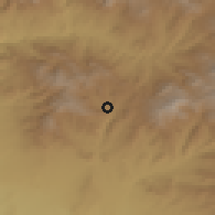 Shaded relief of the 53 km around Khndzorut, drawn from the GMTED2010 grid