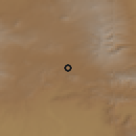 Shaded relief of the 53 km around Krasar, drawn from the GMTED2010 grid