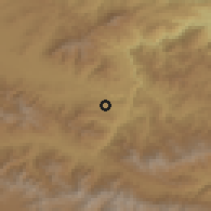Shaded relief of the 53 km around Antaramut, drawn from the GMTED2010 grid