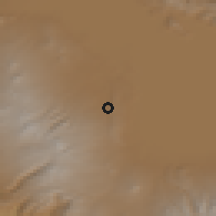 Shaded relief of the 53 km around Lanjaghbyur, drawn from the GMTED2010 grid