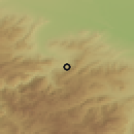 Shaded relief of the 53 km around Lchkadzor, drawn from the GMTED2010 grid
