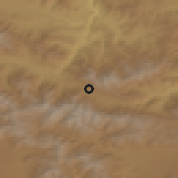 Shaded relief of the 53 km around Lermontov, drawn from the GMTED2010 grid