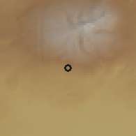 Shaded relief of the 53 km around Lernarot, drawn from the GMTED2010 grid