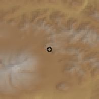 Shaded relief of the 53 km around Lusagyugh, drawn from the GMTED2010 grid