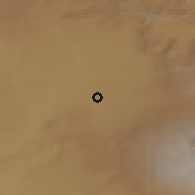 Shaded relief of the 53 km around Lusakert, drawn from the GMTED2010 grid