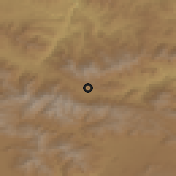 Shaded relief of the 53 km around Margahovit, drawn from the GMTED2010 grid