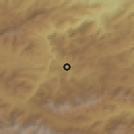 Shaded relief of the 53 km around Marts, drawn from the GMTED2010 grid