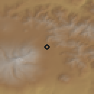 Shaded relief of the 53 km around Aparan, drawn from the GMTED2010 grid