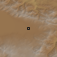 Shaded relief of the 53 km around Mets Masrik, drawn from the GMTED2010 grid