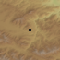 Shaded relief of the 53 km around Mghart, drawn from the GMTED2010 grid