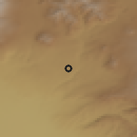 Shaded relief of the 53 km around Mrgashen, drawn from the GMTED2010 grid