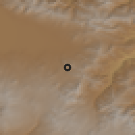 Shaded relief of the 53 km around Nerkin Shorzha, drawn from the GMTED2010 grid