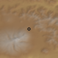 Shaded relief of the 53 km around Nigavan, drawn from the GMTED2010 grid