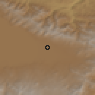Shaded relief of the 53 km around Norakert, drawn from the GMTED2010 grid
