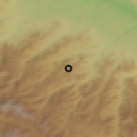Shaded relief of the 53 km around Norashen, drawn from the GMTED2010 grid