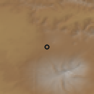 Shaded relief of the 53 km around Norashen, drawn from the GMTED2010 grid