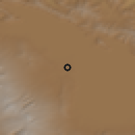 Shaded relief of the 53 km around Noratus, drawn from the GMTED2010 grid